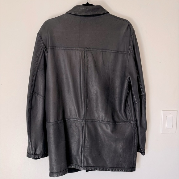 Men’s Vinci Leather Factory Black Leather Jacket Euro 48 - Picture 2 of 4